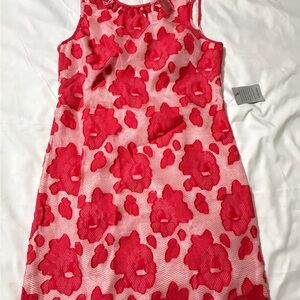 Adrianna Papell Red Floral Lace Dress NWT